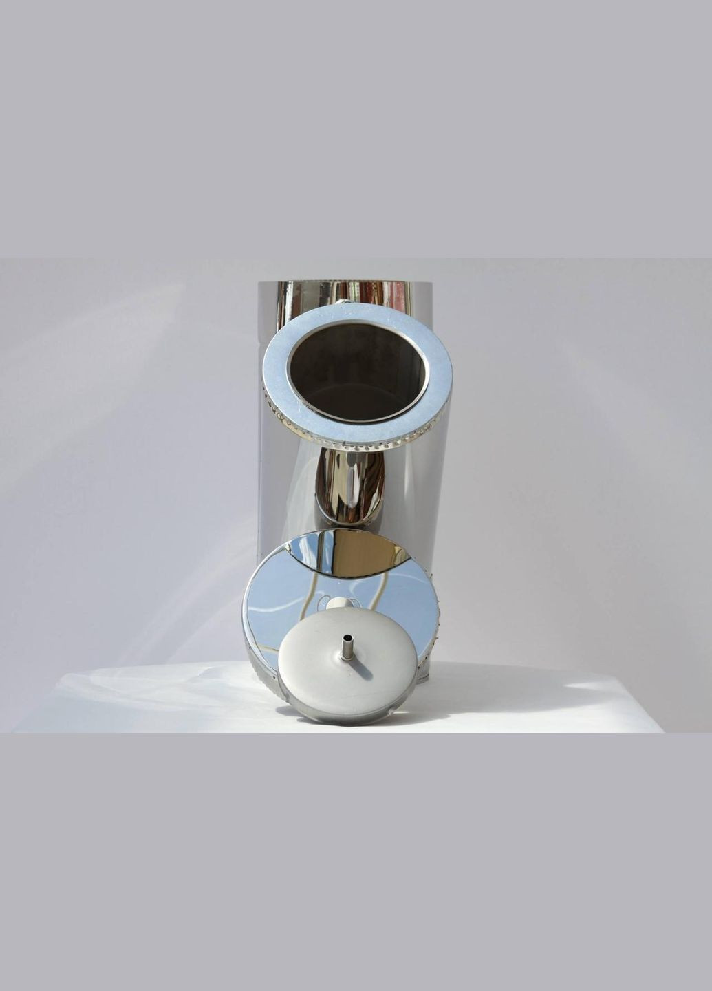 Трійник для димоходу утеплений діаметр 160/220мм нерж/нерж 45гр 0,5мм (сендвіч) AISI 304 Комінвент (317295844)