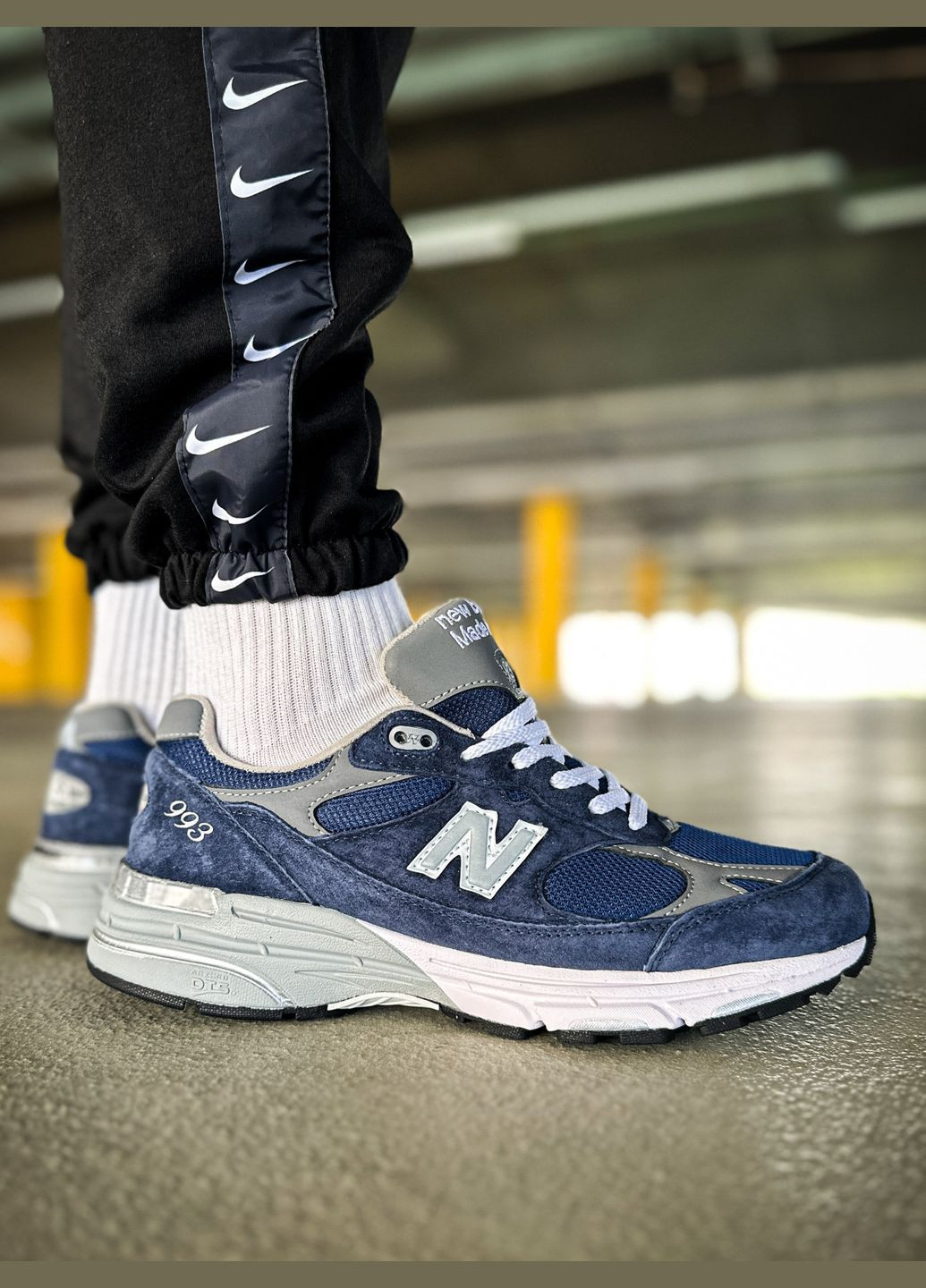 Синій всесезон кросівки чоловічі і жіночі new balance 993 navy blue | нью беланс 993 сині No Brand