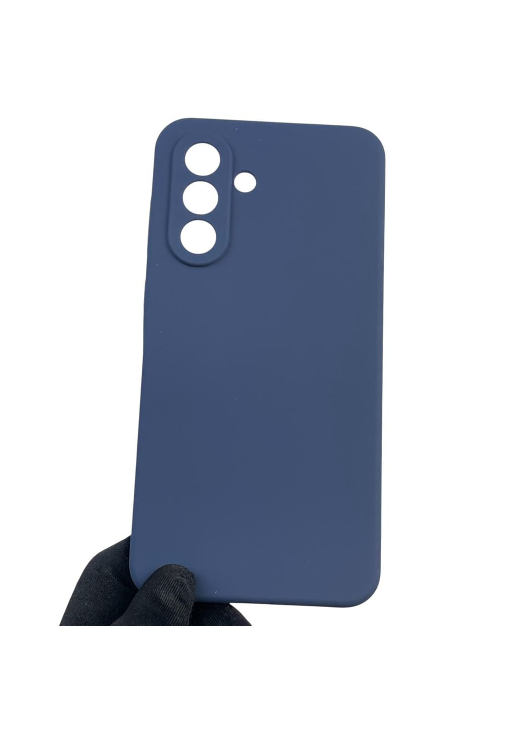 Чехол для Galaxy A36 5G (SM-A366U) силиконовый с микрофиброй на самсунг а36 5г темно-синий Samsung (366387162)