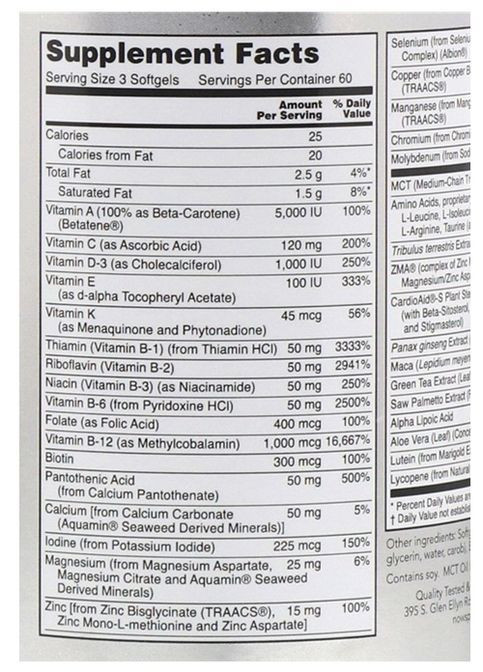 Men's Active Sports Multi 180 Softgels Now Foods (362418755)