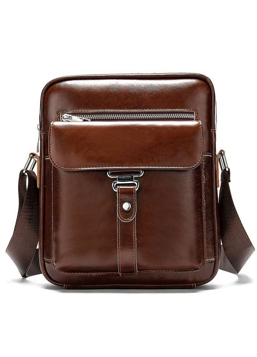 Чоловіча шкіряна сумка через плече 27х23х6 см Joynee (315873500)