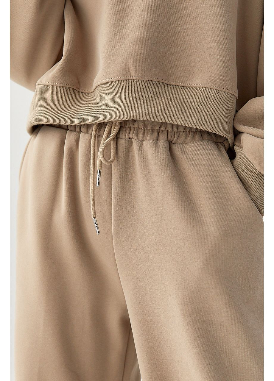 Вільний теплий спортивний костюм - світло-сірий колір Lurex (370601836)