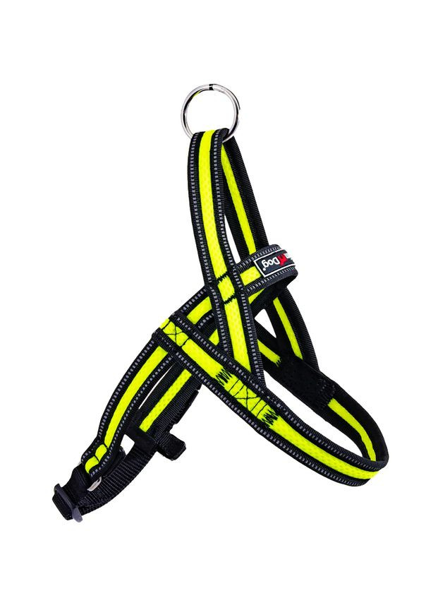 Шлея для собак Alfresco Y 45-55см/15мм неопрен, жёлтая GimDog (327432965)