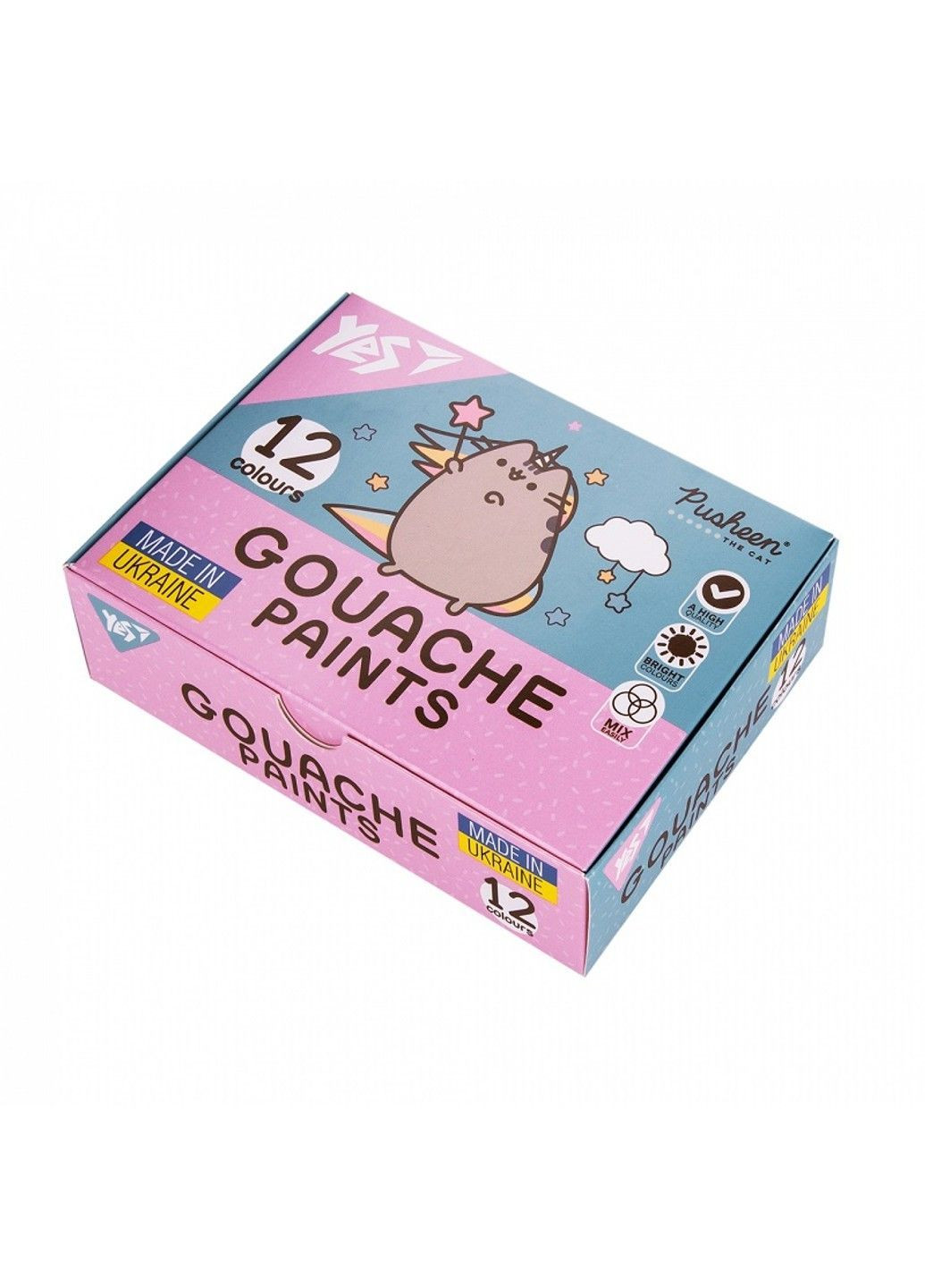 Фарби гуашеві Pusheen 12 кольорів по 20 мл 230402 Yes (369149982)