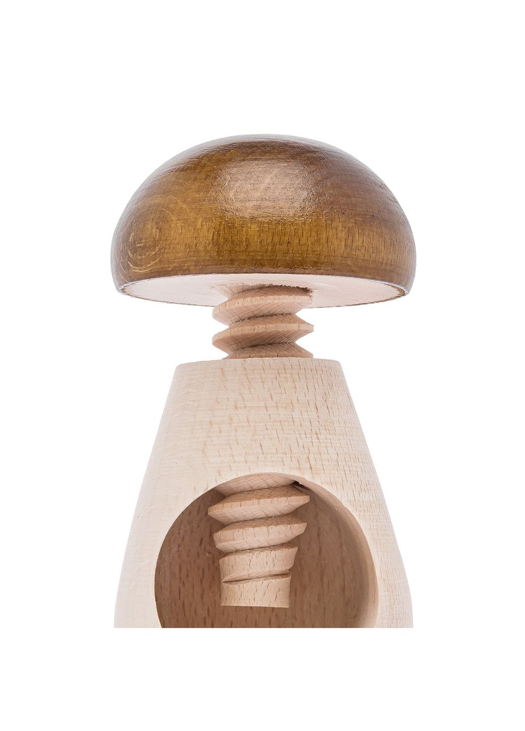 Винтовой деревянный орехокол «Гриб» с коричневой шапкой Woodly (282935519)