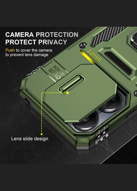 Ударостійкий чохол Camshield Army Ring для Xiaomi Poco X6 / Note 13 Pro 5G Epik (356097260)