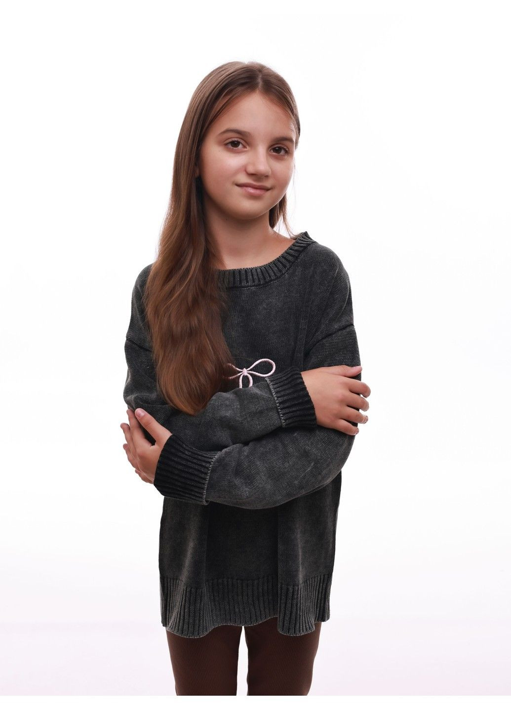 Чорний светр для дівчинки підлітка M@C