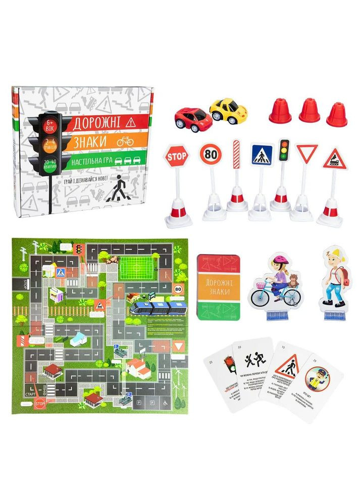 Игра настольная Strateg Дорожные знаки (укр.) (30245) Стратег (364111592)