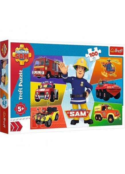 Пазли Транспорт пожежного Сема 100шт. (16354) Trefl (364115329)