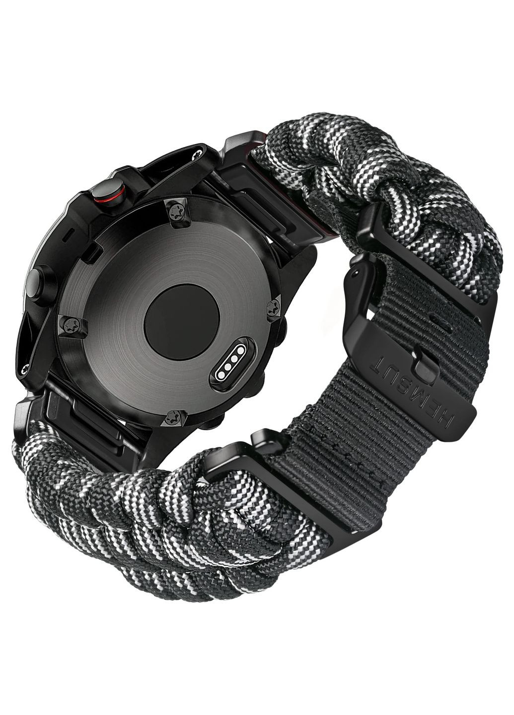 Ремешок для часов Hemsut HGA145 Rugged Paracord Camo Grey Garmin 22 mm Modfit (342102530)