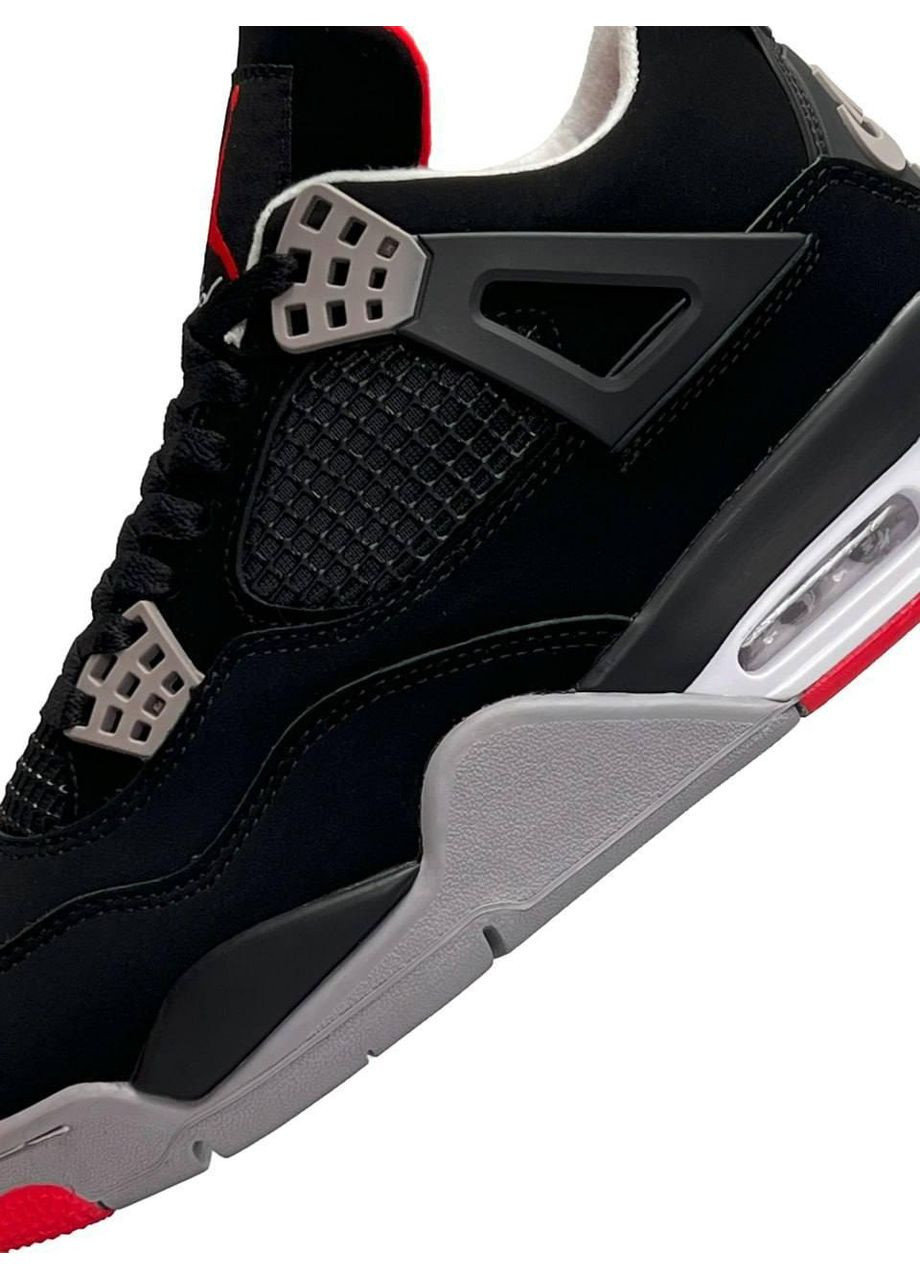 Белые демисезонные кроссовки мужские nike air jordan 4 retro bred найк аир джордан No Brand