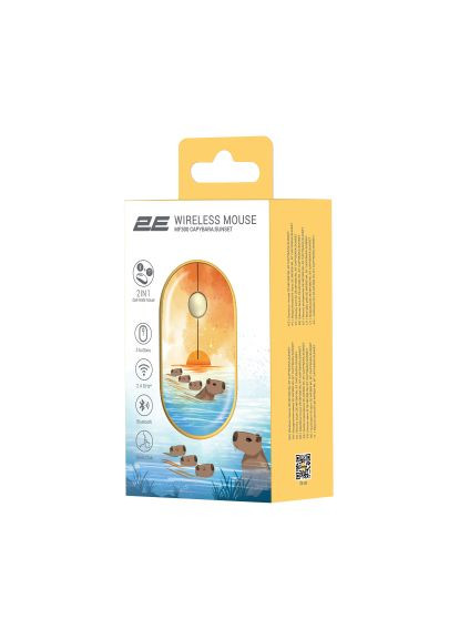Мышка MF300 CAPYBARASUNSET Silent Wireless/Bluetooth Yellow (-MF300WCAPIBARAYW) 2E MF300 CAPYBARASUNSET Silent Wireless/Bluetooth Yel (366646045)