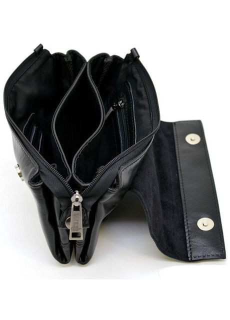 Сумка клатч с ручкой для лодони мужская из натуральной кожи маленькая для документов и для телефона Черный 35925 TARWA (337466419)