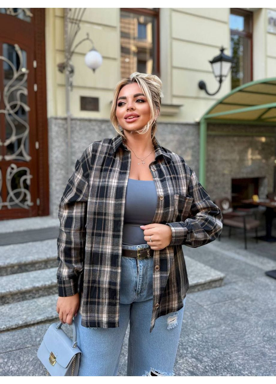 Сорочка байкова в клітинку оверсайз LeVi (357239777)