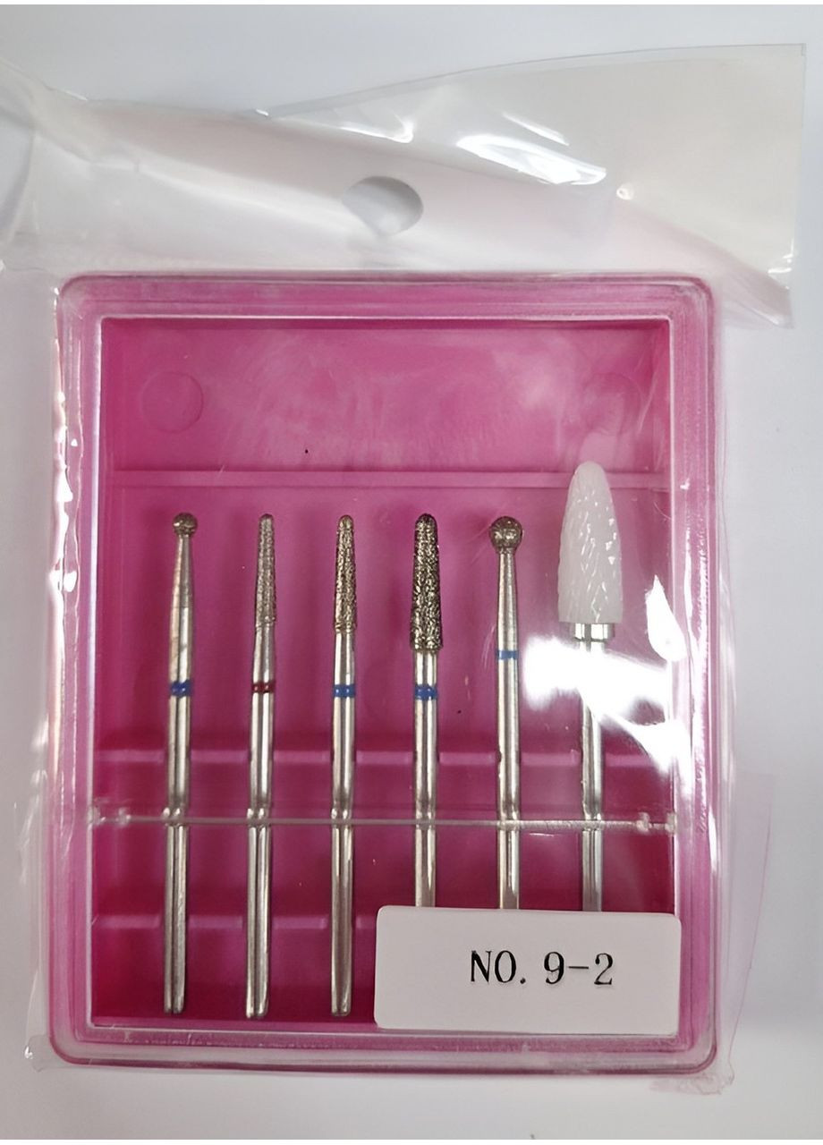 Алмазні насадки для фрезера NO.9-2 6шт Свердла для апаратного манікюру та педикюру Global Fashion (351361289)