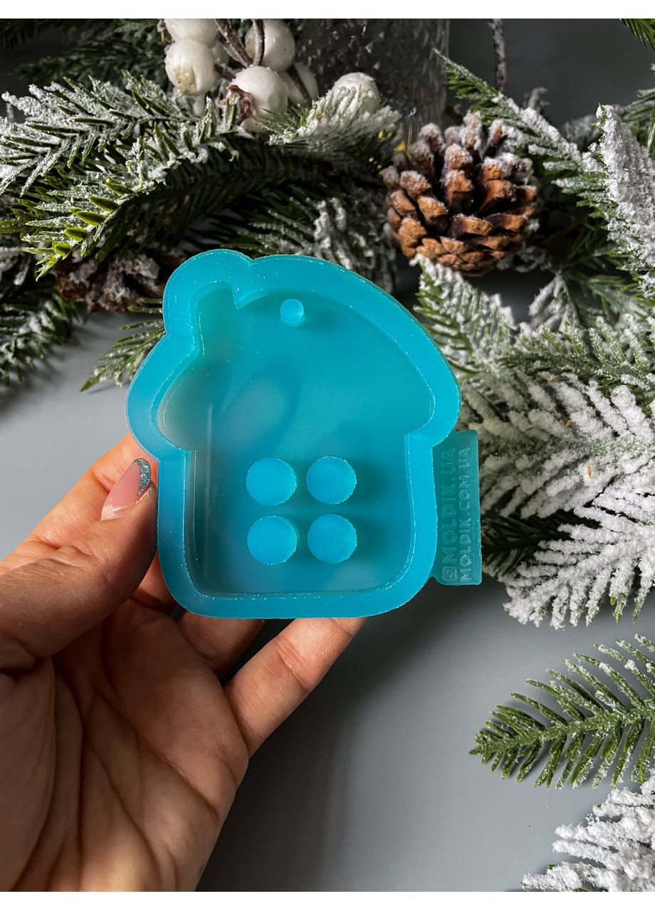 Молд украинская избушка форма для новогодних игрушек на елку силиконовая форма для эпоксидной смолы No Brand (370566660)