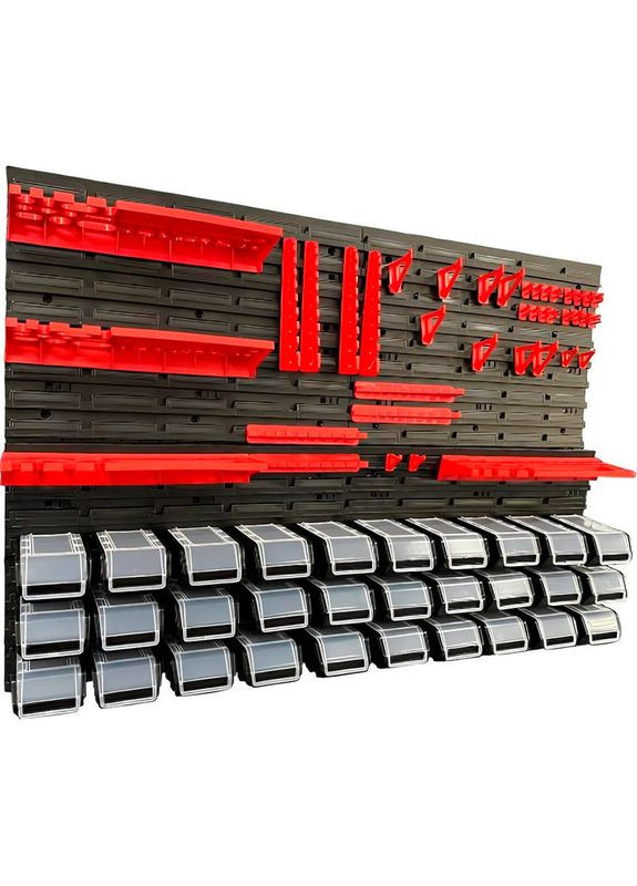 Панель підвісна KS_KIT12 4 шт + 30 контейнерів + 40 гачків + 4 полиці Kistenberg (370033638)