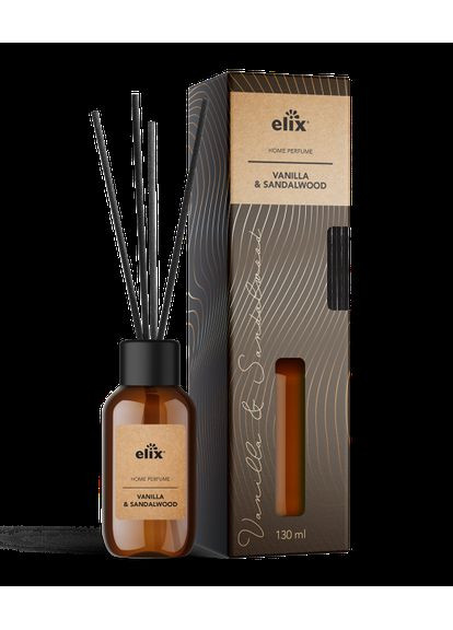 Аромадифузор Vanilla & Sandalwood з тростиною 125 мл Elix (360544503)