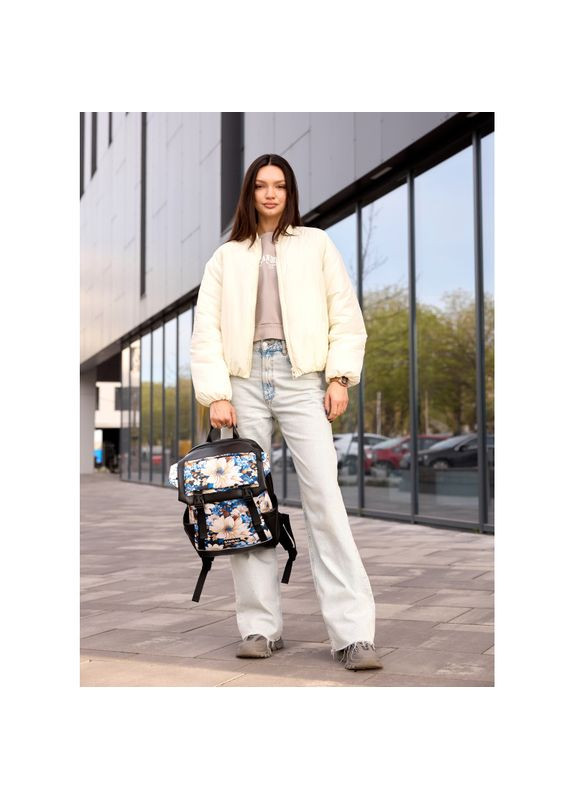 Женский рюкзак Aura с принтом blue flowers Sambag (329692782)