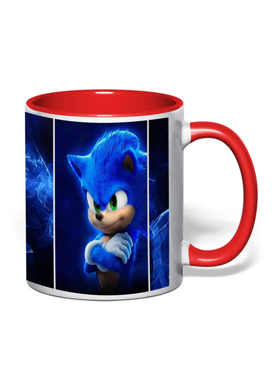 Чашка з друком "Sonic" №2 330 мл (колір червоний) (35091) No Brand (371774957)