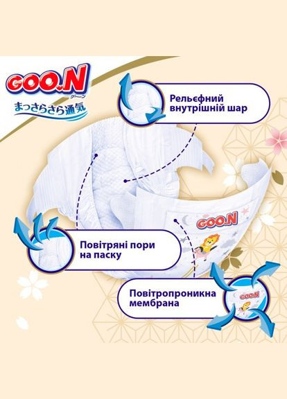 Підгузки Premium Soft для дітей (L, 9-14 кг, 52 шт.) Goo.N (360407537)