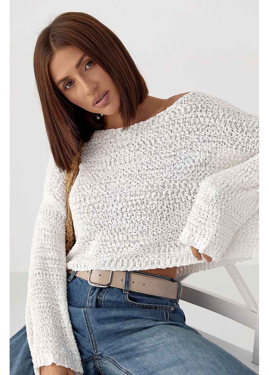 Кофта-павутинка з букле - сірий колір Lurex (353306098)