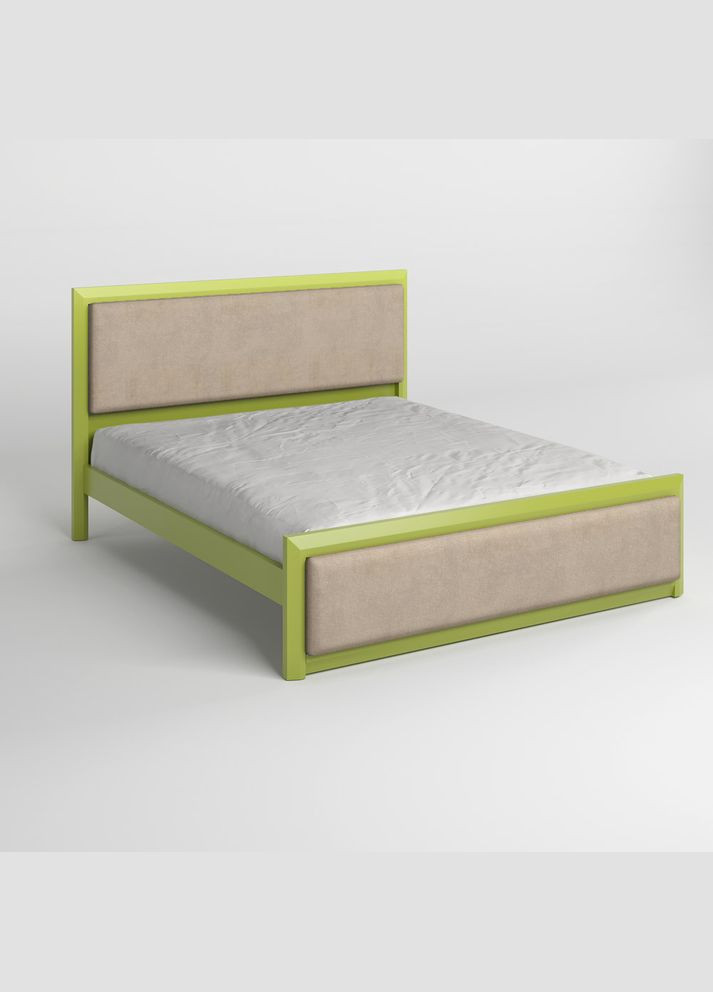 Односпальная деревянная кровать Барселона Б4 (S3050G70Y)/Аляска 23 (Бежевый) 90х200 см (MBG-12987) Mebigrand (366087661)