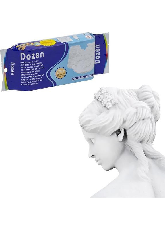 Пластилін для моделювання "Dozen" W250 білий 250 грам Bambi (340401536)