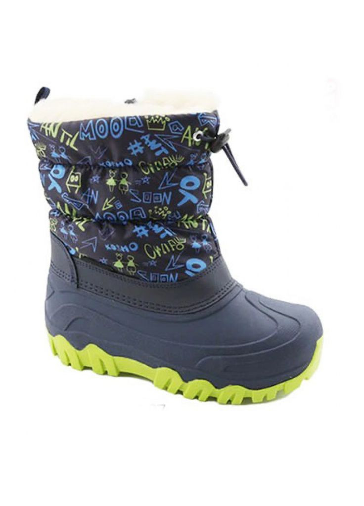 Дутики 483 для хлопчиків синьо-салатові. Розмір Apawwa (367166684)