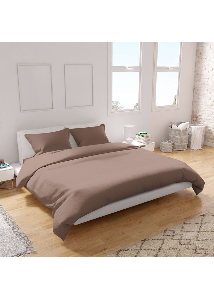 Постельное белье Сатин Твил (m480861) Home Line Сатин Твіл (коричневий) полуторний (366562365)