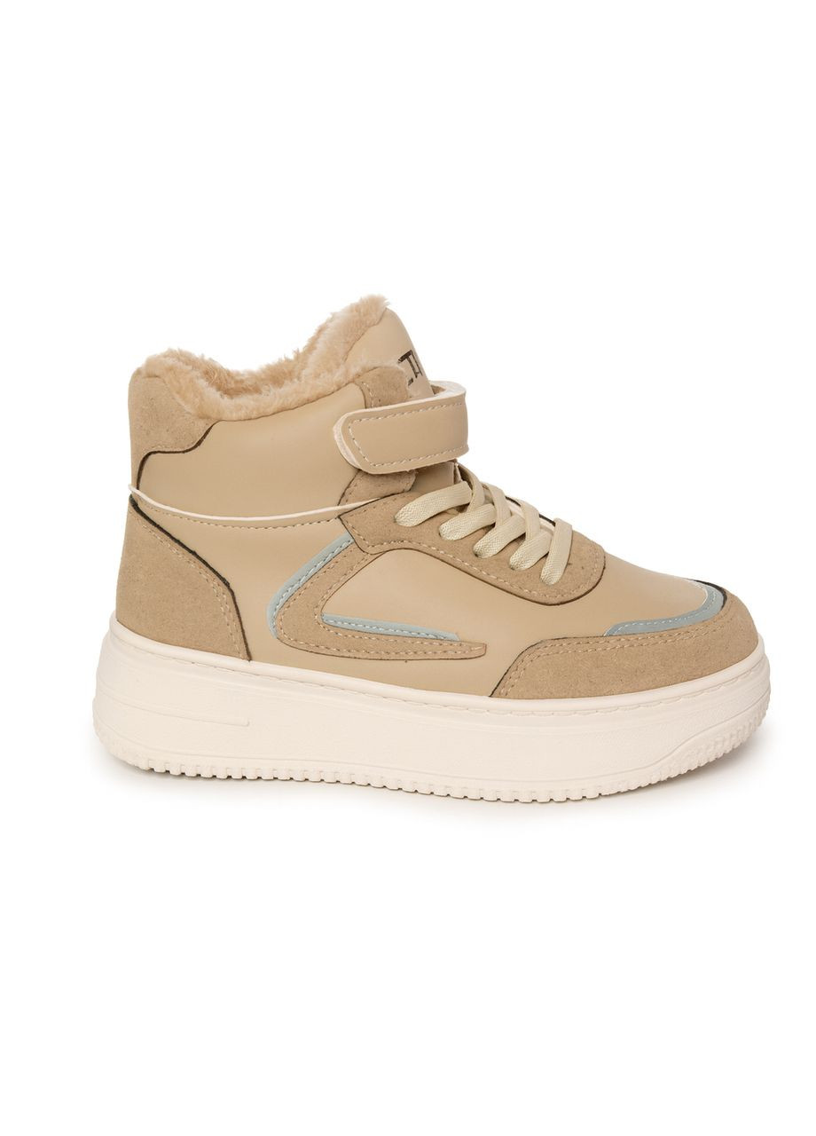 Коричневі кеди дитячі зимові високі для дівчат коричневі (b12) 29 MATTE