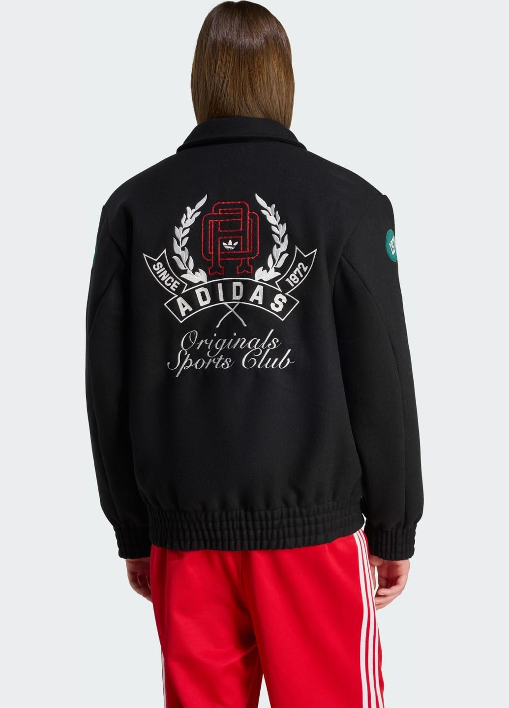 Чорна демісезонна двостороння куртка collegiate sport adidas