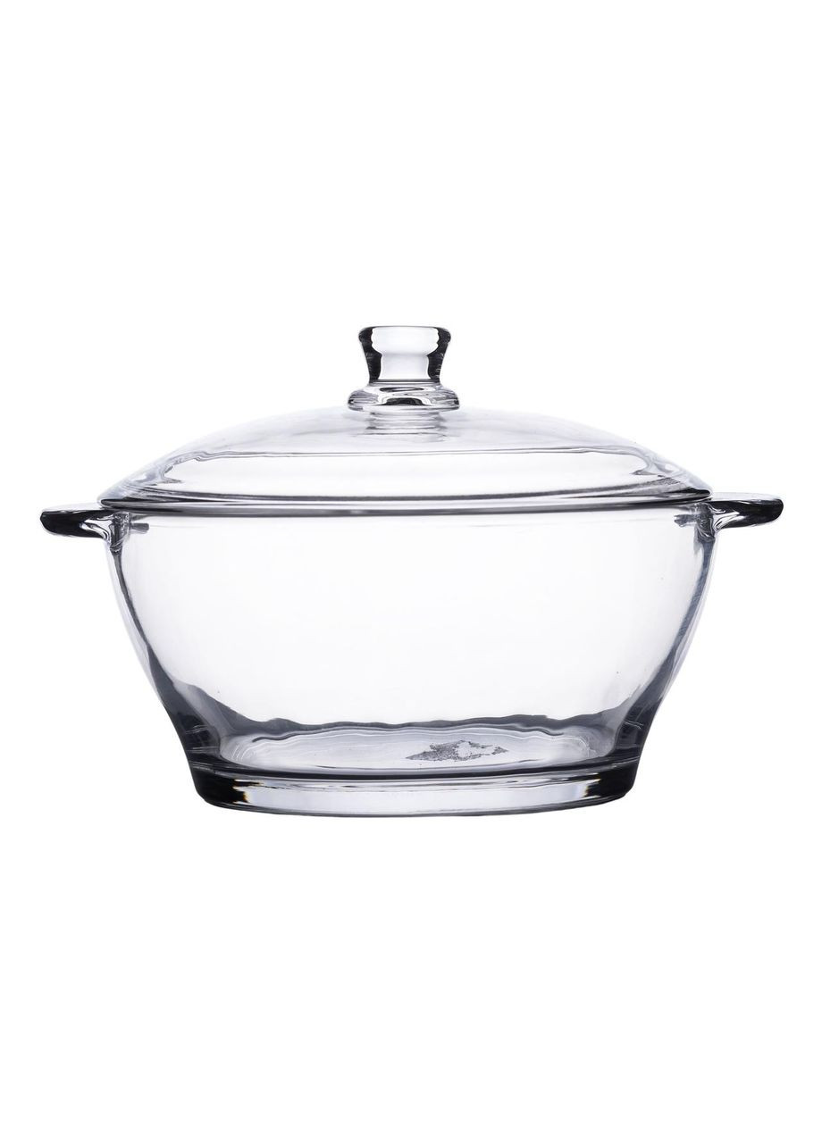 Супница с крышкой Ø 15.5 см кастрюля бульонница стеклянная 1 л Jooki (358706495)