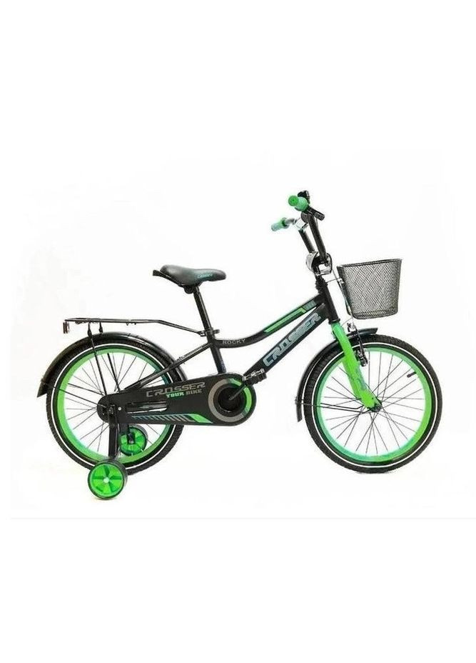 Детский Велосипед Rocky -13 с корзинкой и доп. колесиками 4503 Салатовий, 20 Crosser (267810102)