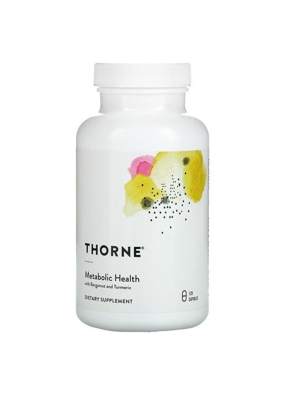 Підтримка метаболізму, Metabolic Health, Thorne, з бергамотом та куркумою, 120 капсул Thorne Research (369174187)