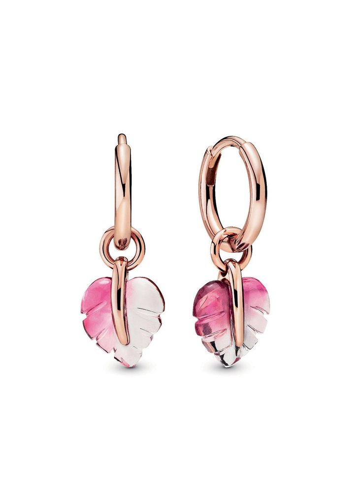 Срібні сережки Rose Рожеві листя No Brand (330768426)