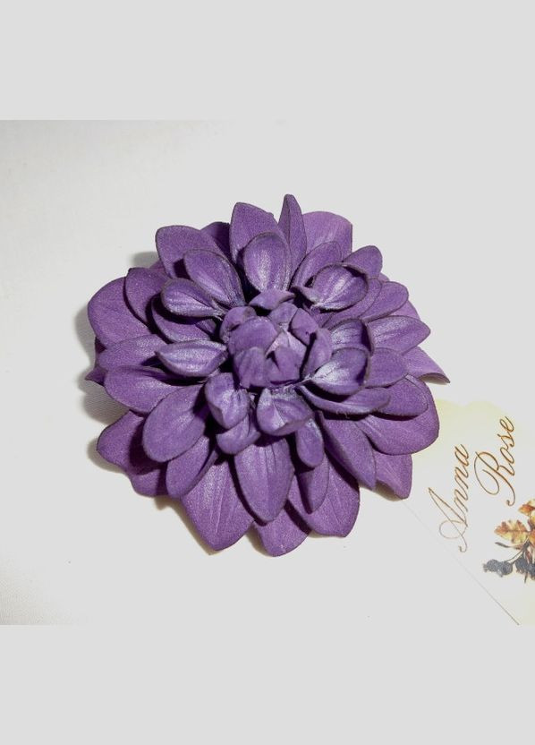 Шпилька брошка квітка з фоамірану ручної роботи "Фіолетова Жоржина" No Brand (349842337)