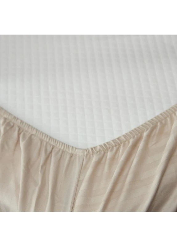 Простыня на резинке Сатин Страйп 70х190х25 см (MS-850005680) Moon&Star Ivory Stripe (386590972)