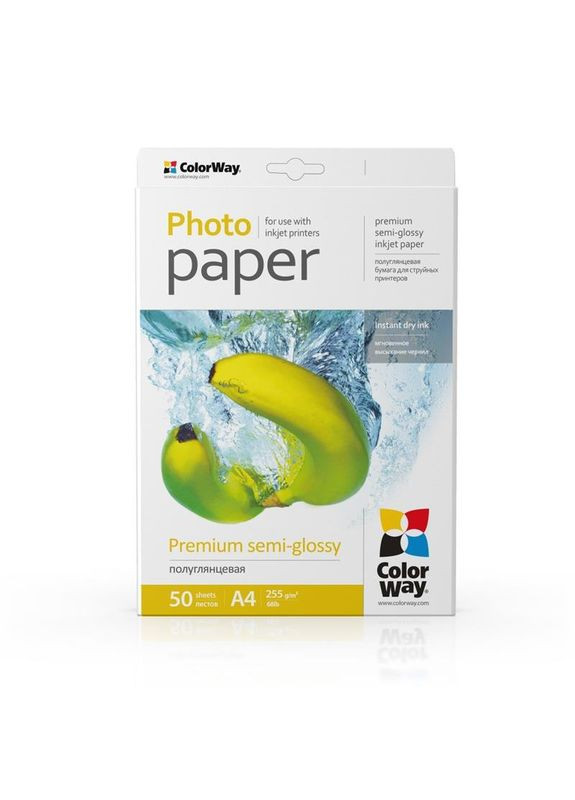 Фотобумага CW сатин полуглянцевая 255г/м2 А4 50л. (PNG255050A4) Colorway (370622977)