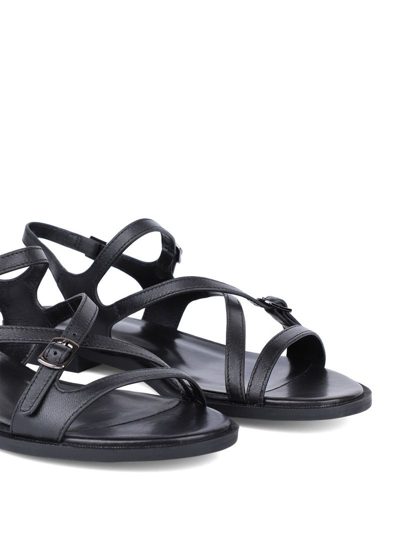 Жіночі Сандалі 1873-58-2 SS25 Чорний Шкіра MIRATON (362026596)