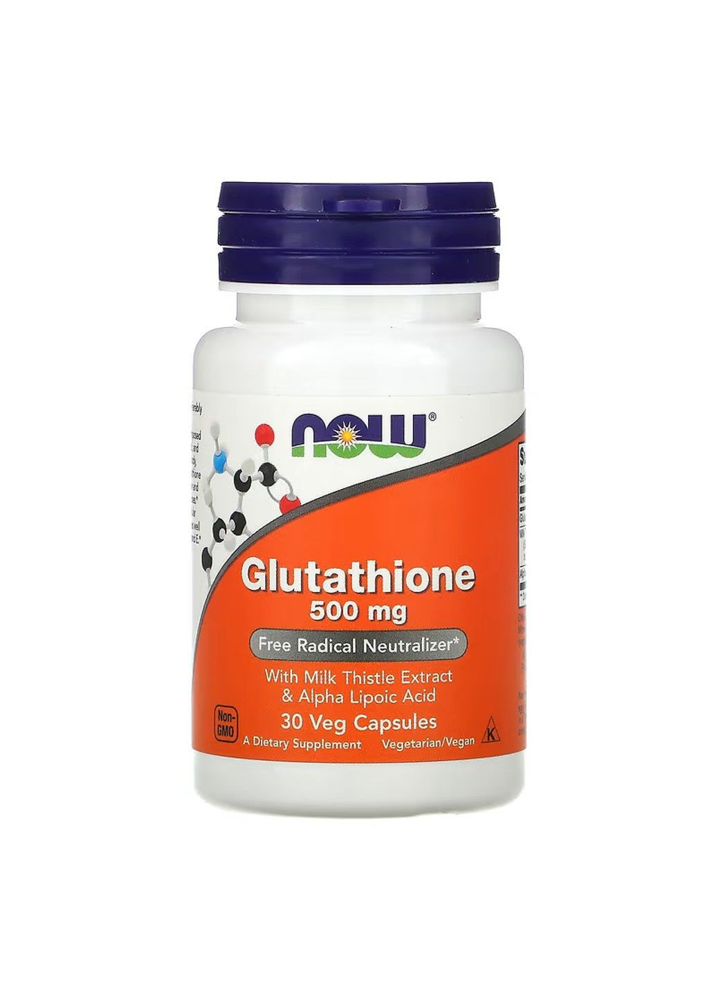 Глутатіон з Альфа-Ліполевою Кислотою Glutathioneмг - 30 вег.капсул Now Foods (280928226)