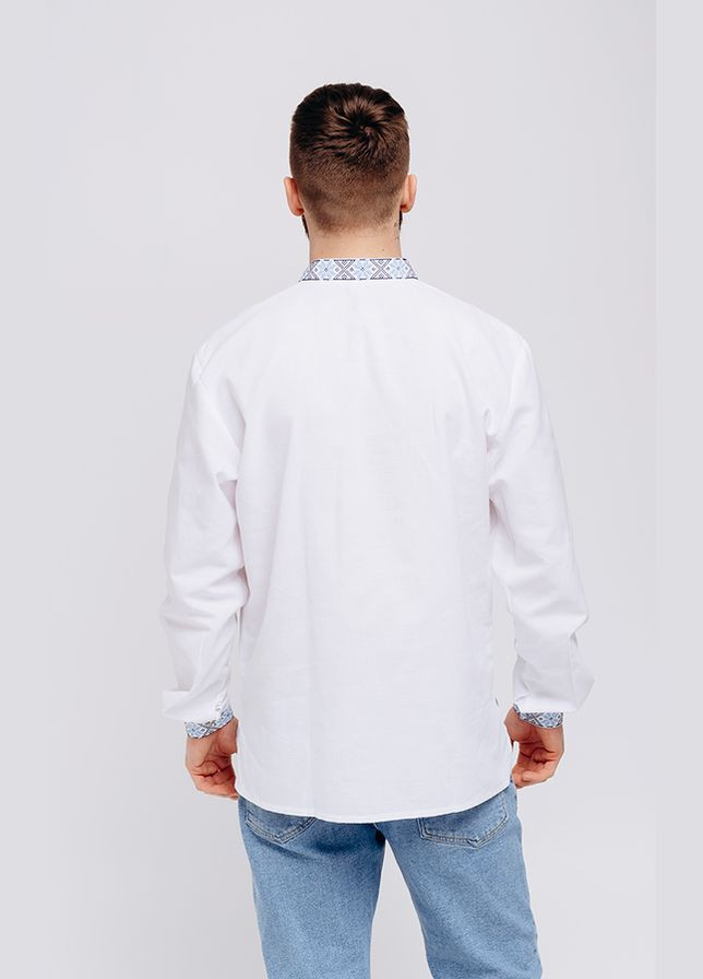 Белая мужская вышиванка vishivano4ka прямой хлопок (305665065)