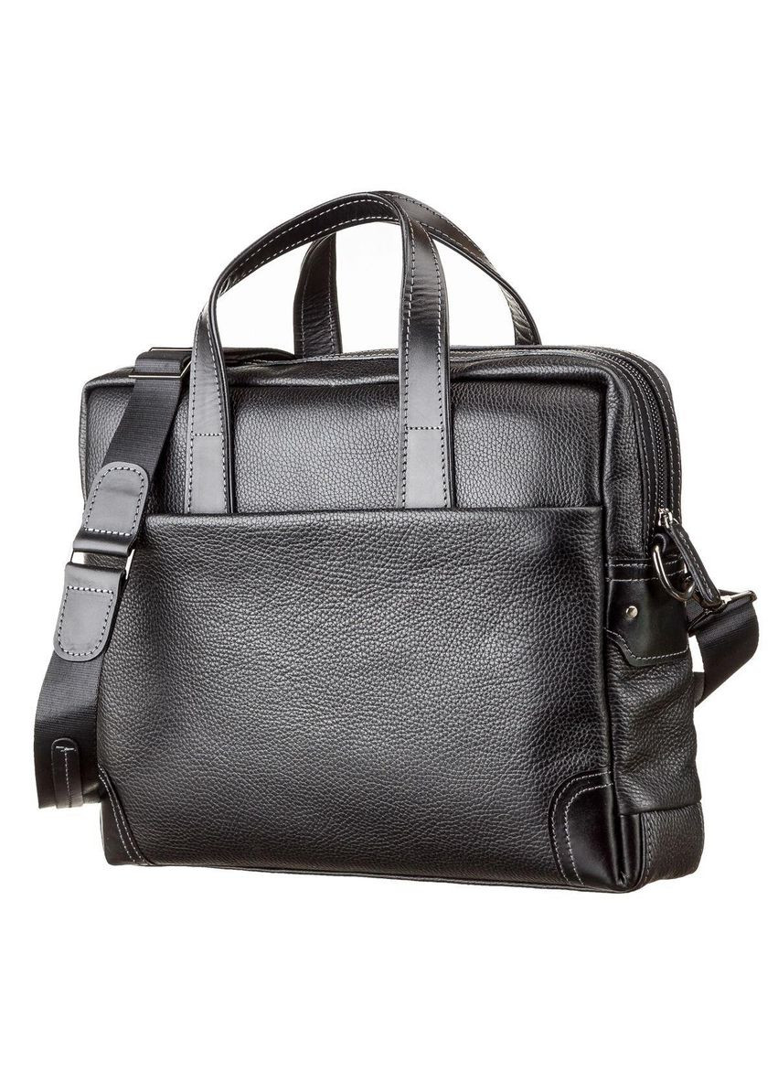 Сумка для ноутбука 11110 шкіряна Чорна Shvigel (329147470)