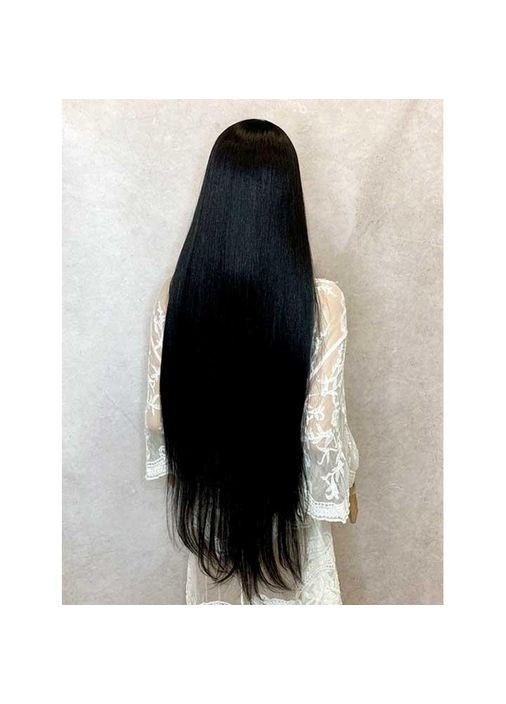 Парик ровное аниме длина 100 см без челнока "Брюнетка". Женский парик длинный без челки для праздничного образа China (360604053)