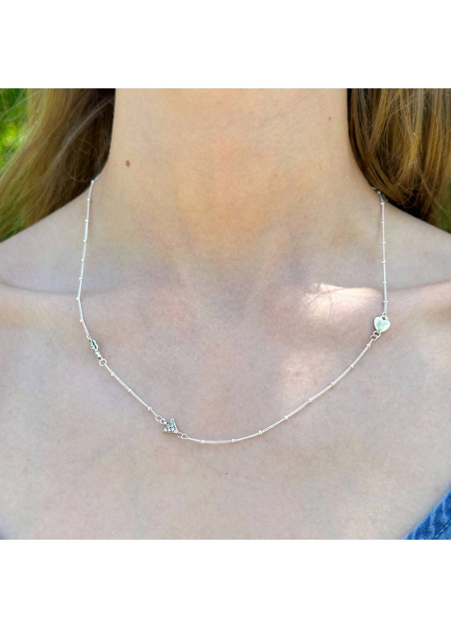 Срібне колье Пандора "Сяюча стріла" 397795CZ Kabluchka (355462754)