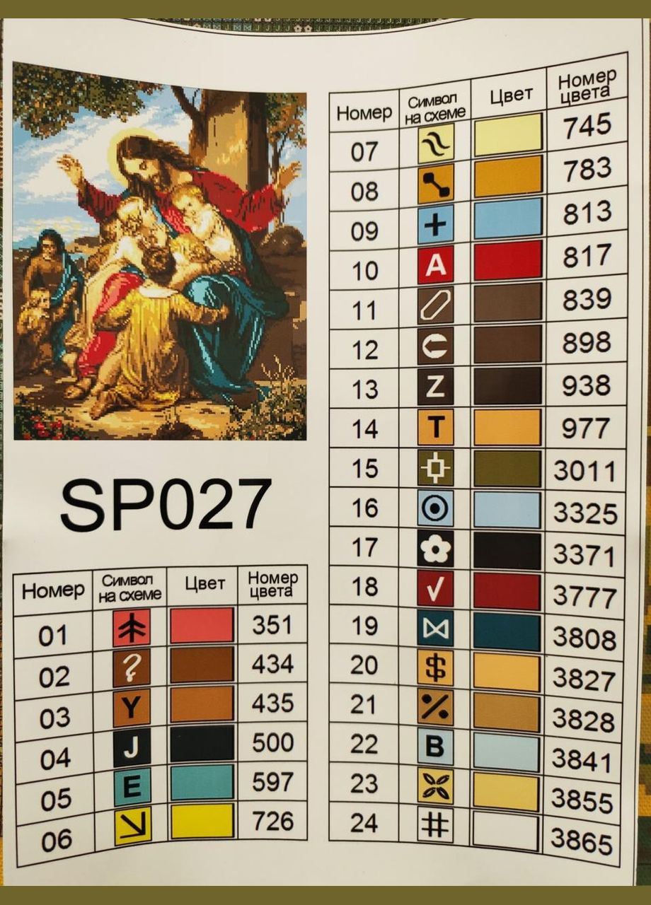 Набір алмазної мозаїки Ікона Ісус і діти 40х50 SP027 ColorArt (299772417)