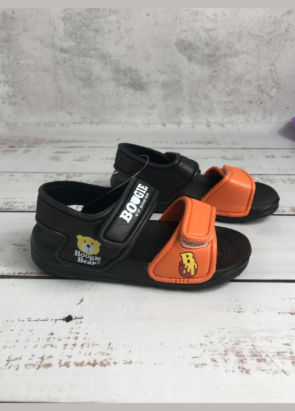 Сандалі дитячі на хлопчика EVA Чорно-помаранчовий (272) Luck Line (332795198)