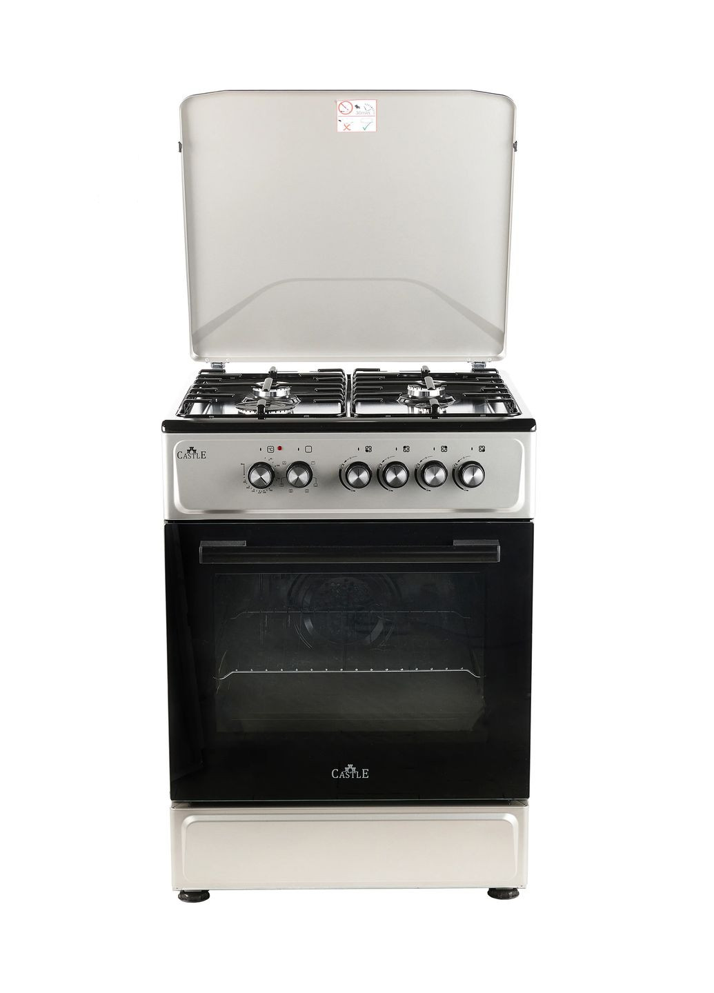 плита комбинированная cpg-60b (серая) Castle