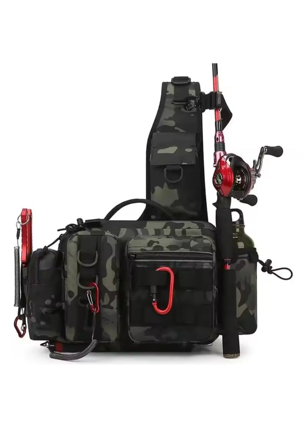 Поясна рибальська сумка спінінгіста для рибальських снастей / приманок Для рибалки Чорна No Brand (366547184)