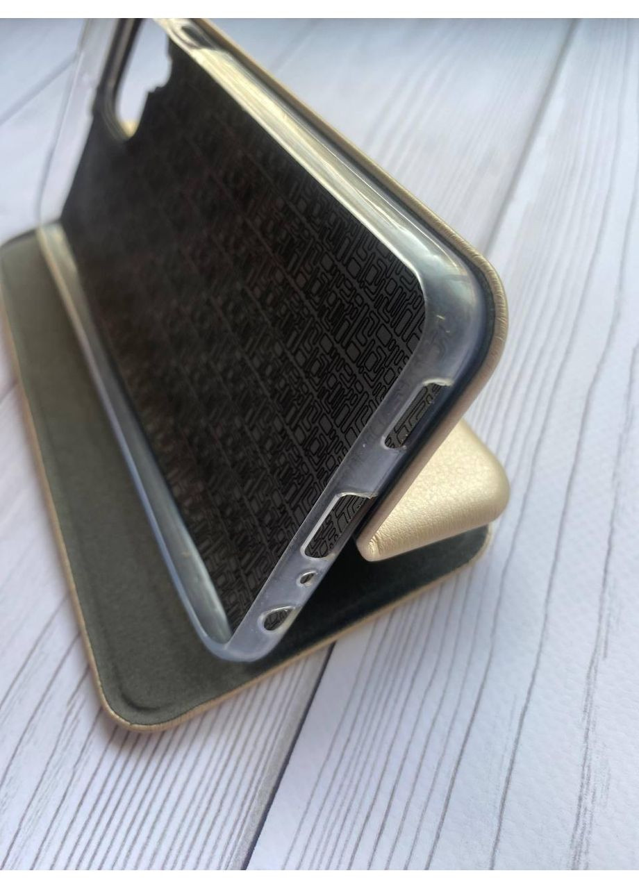 Чехол-книга золотой с рисунком Samsung Galaxy M32/A22/M22 4G Пушин котик (принт 412) Creative (365435661)